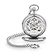 Produktbild Hermann Jäckle Taschenuhr Calw mechanisch mit Handaufzug Skelettwerk I Mineralglas I Qualitätshandwerk inkl. Kette und Reiseetui