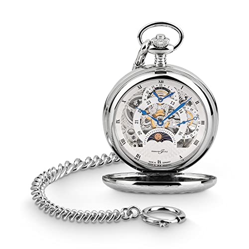 Hermann Jäckle Taschenuhr Calw mechanisch mit Handaufzug Skelettwerk I...