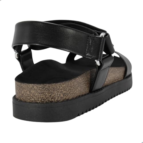 Sandalia Moleca 5500.103 Papete Salto Plataforma Tratorada Feminino