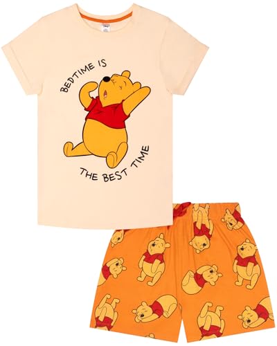 Disney Winnie l'ourson Winnie l'ourson Bourriquet - Pyjama Court pour Femmes - 100% Coton - Taille...