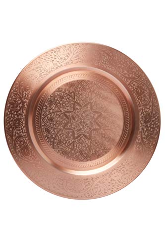 Marokkanischer Tisch Beistelltisch aus Metall Sule ø 40cm rund | Orientalischer runder Teetisch klein mit klappbaren… – Bild 4