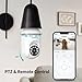 SEHMUA 2K Light Bulb Security Camera, 360° Wi-Fi Cameras Wireless Outdoor/Indoor Home, Color Night Vision, Motion&Siren Alert, Auto Tracking, SD & Cloud Storage, Support Alexa, E26/E27 Socket