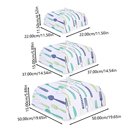 Cubierta aislante de comida caliente: protector térmico portátil de aluminio, 3 unidades 3