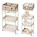 Fortella Wickeltisch Organizer Tragbar mit Rollwagen, f&uuml;r Baby Erstausstattung Neugeborene Wickeltasche und Newborn Baby Essentials, Auch als Servierwagen mit Rollen, K&uuml;chenregal Kleines Regal (Braun)