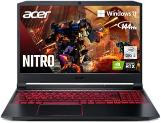 Acer Nitro 5 AN515-55-53E5 Gaming Laptop | Intel Core i5-10300H | NVIDIA GeForce RTX 3050 Laptop GPU | 15.6" FHD 144Hz IPS Display | 8GB DDR4 | 256GB NVMe SSD | Intel Wi-Fi 6 | Backlit Keyboard