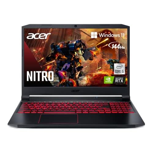 Acer Nitro 5 AN515-55-53E5 Gaming Laptop | Intel Core i5-10300H | NVIDIA GeForce RTX 3050 GPU | 15.6″ FHD 144Hz IPS Display | 8GB DDR4 | 256GB NVMe SSD | Intel Wi-Fi 6 | Backlit Keyboard