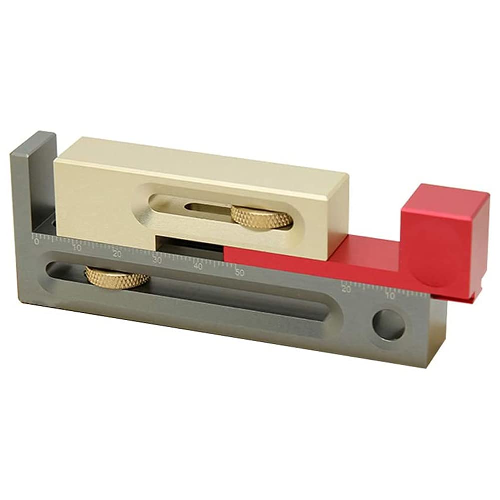 Table Saw Slot Adjuster, Mortise and Tenon Tool, Saw Slot Regulator, Movable Measuring Block, Length Compensation Woodworking Tools, for Wood Structures, Wooden Boxes
