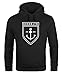 Produktbild Neverless Hoodie Herren Brooklyn Anker Kapuzen-Pullover schwarz 4XL