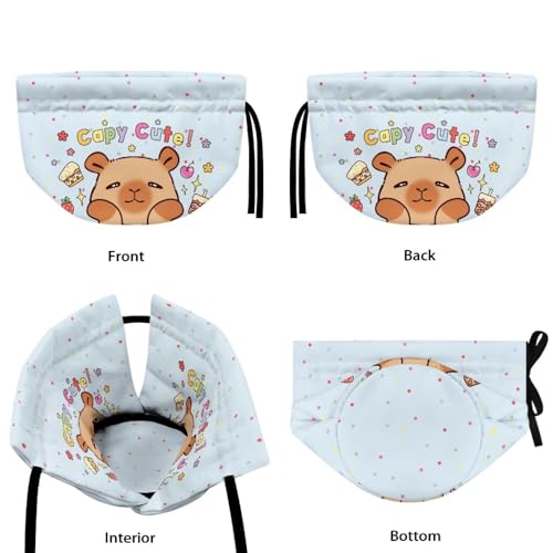 Image of Cute Capybara Flower Print Teapot Dust Cover Insulation Cover Tea Cozy for Teapot Portable Decorative Tea Cozy for Teapot Drawstring Design Keep Breakfast Warm