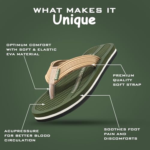 Image of DOCTOR HEALTH SUPER SOFT Men's Acupressure Slippers | Flip-Flops | Men's & Boy's Slippers | Comfortable & Lightweight | Soft Foot Massager | All Day Wear Acupressure Slipper