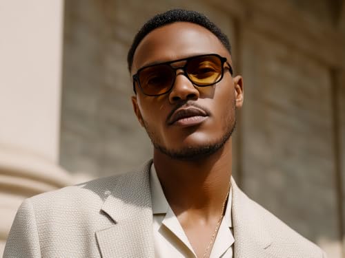 FEISEDY Retro Aviator Polarized Sunglasses for Women Men, Trendy Rectangle Womens Mens Sun Glasses2