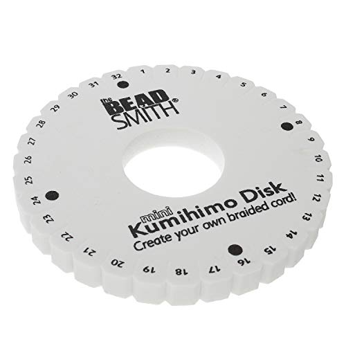 The Beadsmith Round Kumihimo Disk, 4.5 Inch Diameter, 3/8” Thick Dense Foam, Jewelry Tools For Braiding, 1 Disks #TOP1