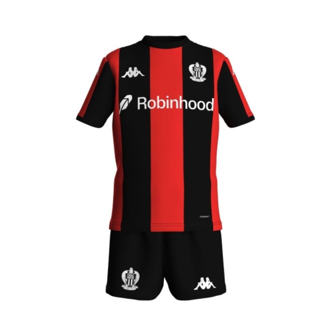Zestaw dziecięcy Mini Home Kombat OGC Nice, piłka nożna czarno-czerwony