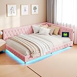 Grande surface de sommeil : ce banquette lit 2 places offre une taille de lit spacieuse de 140 x 200 cm, parfait pour les invités de nuit ou comme moyen principal de couchage dans des pièces compactes