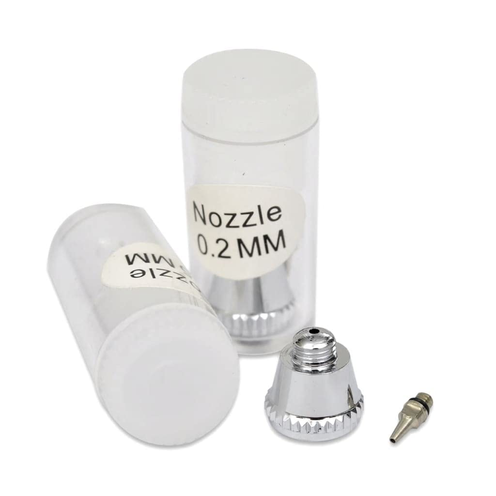 Kit de aerógrafo con boquillas de 0,2 0,3 0,5 mm, pistola pulverizadora para pintura de aire comprimido, vaso de 7 ml, manguera de 1,8 m, adaptador G1 4 a G1 8, pintura corporal para