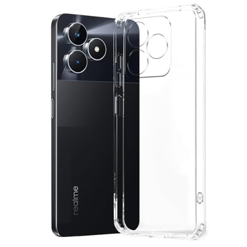 Image of COVERBLACK Rubber Back Cover for Realme C53 - RMX3762 - Transparent