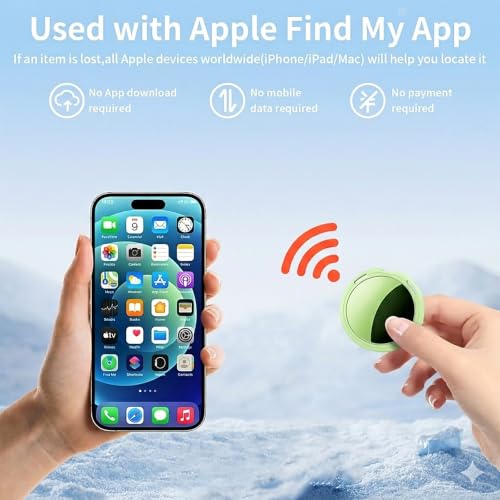 Image of 2 Pack Tracker Tags [Apple MFi Certified] Pair with Apple Find My (iOS Only) Bluetooth Air Smart Tags Key Finder Item Locator Waterproof Finder Worldwide Tracking for Pets Wallet Backpack Dogs Luggage