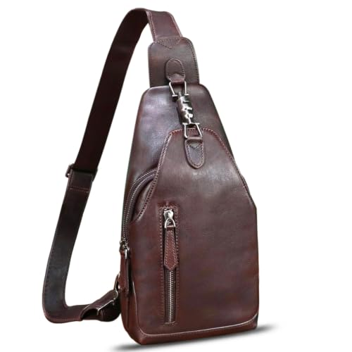 LRTO Genuine Leather Retro Sling Bag