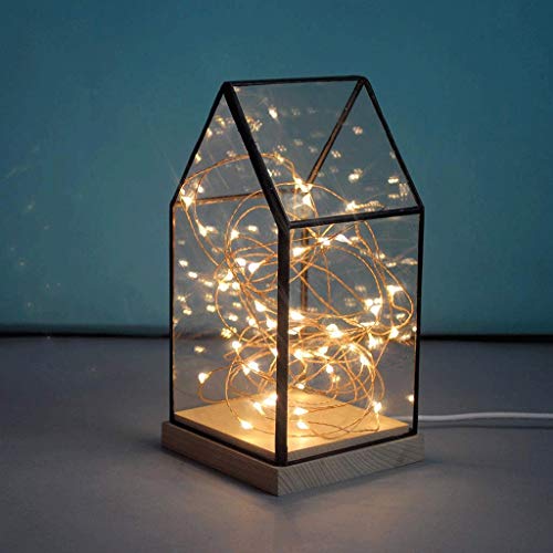 Preisvergleich Produktbild DIAOD Moderne Tischleuchte für Wohnzimmer, Flur, Balkon, Arbeitszimmer, Schwarze Hardware und Klarglas