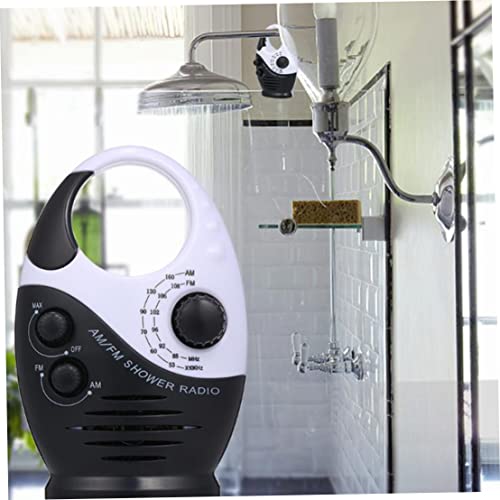 Waterdichte Douche Radio Mini AM/FM Douche Radio Resistent Radio Opknoping Muziek Radio Ingebouwde luidspreker voor badkamer Outdoor gebruik (zwart) Home Garden Utility Tools - Image 7