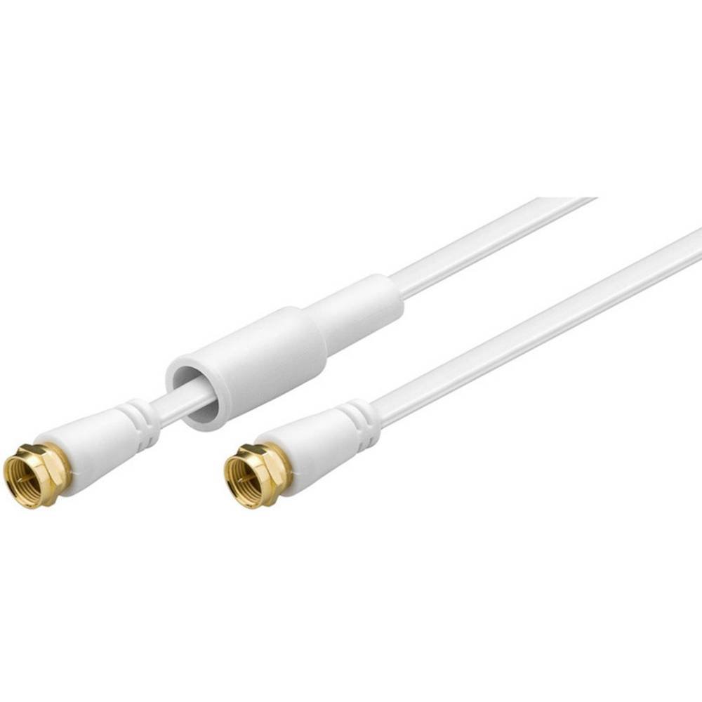 Goobay 67287 Flat SAT Antenna Cable (80 dB), 2x Shielded, Weatherproof, 1.5 m Length