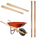 Wheelbarrow Handles Replacement Kit - Heavy Duty Pine Wood Wheelbarrow Replacement Handles - Fits Most...