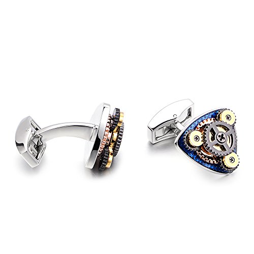 Merit Ocean Sterling Silver Movement Cufflinks Watch Cuff Links Business Wedding Gifts #TOP3