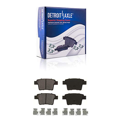 Image of Detroit Axle - Rear Drilled Rotors Calipers Brake Pads Replacement | for Ford Taurus X Freestyle Five Hundred Mercury Montego Sable - 6pc Set