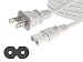 AmazonBasics Replacement Power Cable for PS4 Slim and Xbox One S / X - Pack of 2, 12 Foot Cord, White