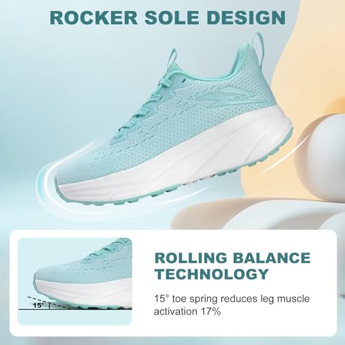 Image of ZOVE Womens Walking Shoes Cushioning Non-Slip Breathable Running Sneakers Tennis Comfortable Athletic Gym Workout Casual Shoes Lightweight Sports Cross Training Fashion Sneakers
