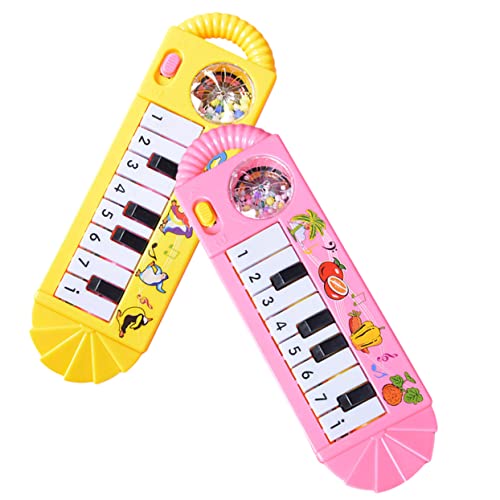 ibasenice 2個子供用 ミュージカルピアノおもちゃ キーボード ポータブルミニ鍵電子楽器 音楽教育と遊びの両方をサポート な素材で製造 ちゃんや幼児のための便利で楽しい音楽玩具