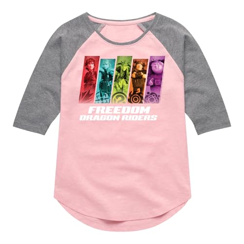How to Train Your Dragon - Freedom Riders - Toddler & Youth Girls Raglan Graphic T-Shirt