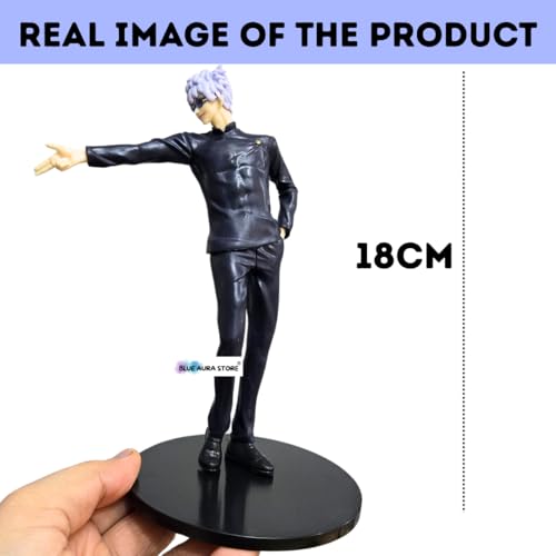 Image of Blue Aura Jujutsu Kaisen Gojo Action Figure Height - 18cm Anime Action Figures | Gojo 2 Fingure Action