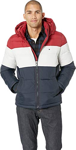 Image of Tommy Hilfiger Men's Down Alternative Hooded Puffer Jacket (Standard and Big & Tall)