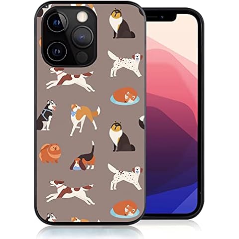 Compatible with iPhone 13 Pro Max,Silicone Shockproof Phone Case,Cartoon Dogs for Girly Women,Soft Gel Rubber Drop Protection 6.7 inch Cover for iPhone 13 Pro Max Cover
