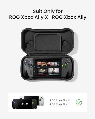 Image of tomtoc Slim Carrying Case for ROG Xbox Ally X / ROG Xbox Ally 2025, Military Grade Protection Hard Shell Protective Cover, Portable Odorless Felt Travel Bag for Console & Accessories [Windows]