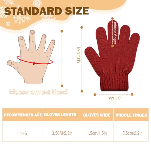 ONESING 16 Pairs Stylish Knitted Kids Gloves Children Gloves Bulk for Boys Girls - Keep Little Hands Warm and Classic Mixcolor A3