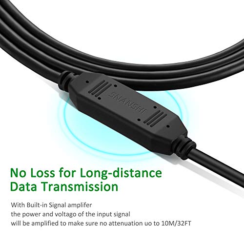 SNANSHI Printer Cable 30 Feet USB Printer Cable Active Repeater USB2.0 A to B Printer USB Cable for Printer Scanner