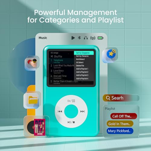 Image of MP3 Player with Bluetooth Y1 128GB Video EBOOK Green