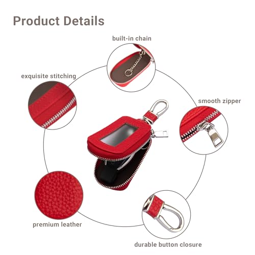 Image of Yuoyar Premium Leather Key Fob Case - Universal Car Key Holder