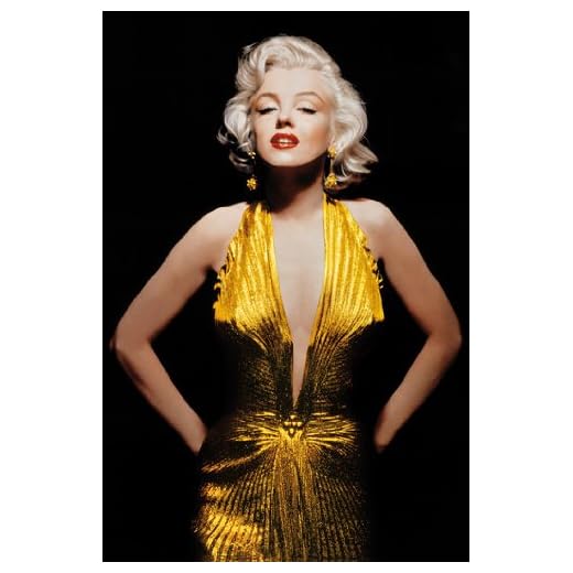 Enorme laminada/Marilyn Monroe encapsulados vestido de oro clásico Póster notebookbits 36 x cm 60,96 (91,5 x 61 cm)