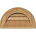 Ekena Millwork GVWHR16X0802RDUWR Half Round GVWOH36X2602SDUWR, 21"W x 13"H (Rough Opening: 16"W x 8"H), Western Red Cedar, Unfinished