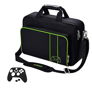 G-STORY Tasche für Xbox Series X S, Tragetasche für Xbox Series X/S Konsolen mit Schultergurt und Unterteilbaren Fächer für Zubehör, Controller-Skin*1 enthalten (Xbox S Case)