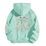 Sulayesh Women's Floral Printed Hoodies Vintage Aesthetic Flower Graphic Sweatshirt Cute Boho Fleece Thermal...