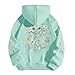 Sulayesh Women's Floral Printed Hoodies Vintage Aesthetic Flower Graphic Sweatshirt Cute Boho Fleece Thermal Hoodie Pullover(Light Green,XL)