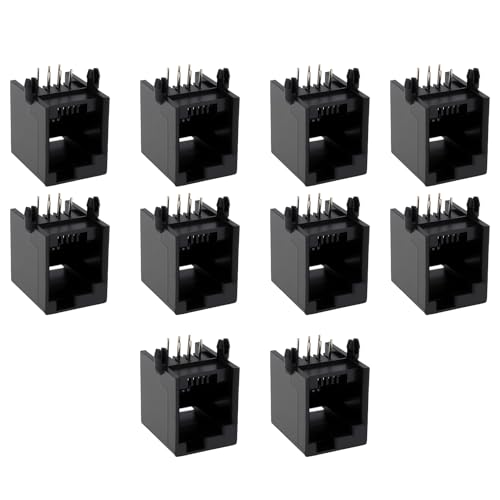 ECSiNG 10pcs RJ11 6P6C Sensors and Actuators Socket Compatible with Lego Mindstorms NXT