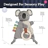 Itzy Ritzy - Bitzy Crinkle Sensory Toy Koala with Crinkle Sound for Babies & Toddlers - Features Soft Braided Teething Ring & Textured Ribbons, Designed for Ages 0 Months and Up, Koala #4