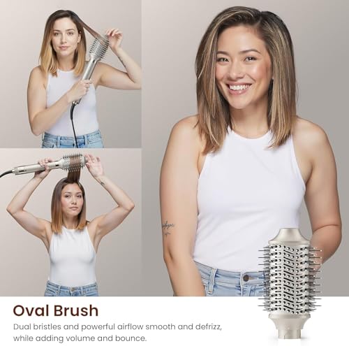 Image of MESCOMB 5 in 1 Hot Air Styler, Hair Dryer Brush with Auto-Wrap Curlers, 110,000 RPM Ionic Blow Dryer Brush & Volumizer for Soft Curls, Bouncy Blowouts, Smoothing and Frizz Control | 110,000 RPM High-Speed,Negative Ionic,Auto-Wrap Curlers,Fast Drying,Soft Curls, Bouncy Blowouts, Smoothing and Frizz Control