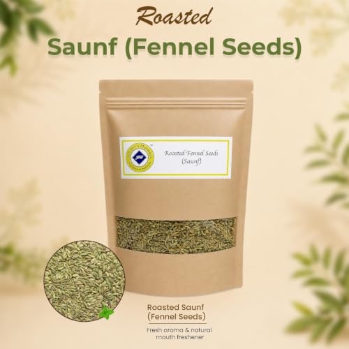 Image of Jyoti Ben's Roasted Abu Road Saunf | Premium Gujarati Mukhwas | Salted After Meal Mouth Freshener | No Preservatives | 250g x 3 Pouches (750g)