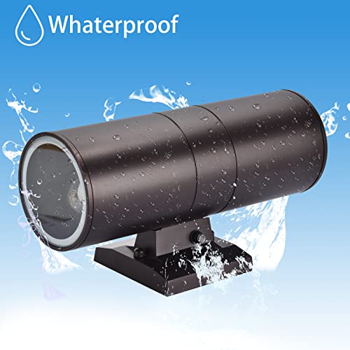 Rosykite Dusk To Dawn Outdoor Lighting, Modern Up Down Porch Lights Outdoor Cylinder, Oil Bronze Waterproof Wall Sconce, E26 Base, Exterior Light Fixture Wall Mount, Etl, Pack Of 2 #TOP5